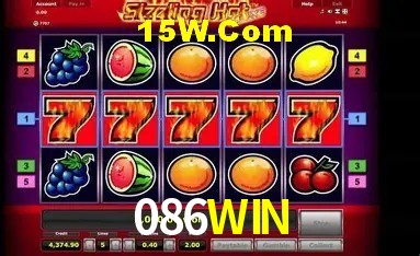 Tela de boas-vindas e lobby de jogos do aplicativo 086WIN